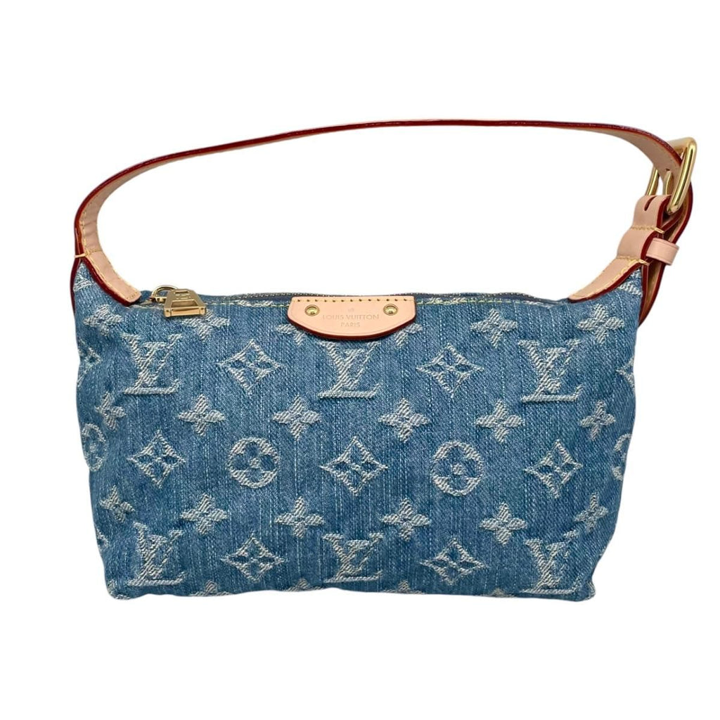 Louis Vuitton Handbag Pochette Hills Monogram Denim Blue