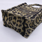 Dior Book Tote Mini Leopard Vertical Handbag 2-Way Gold — view 4