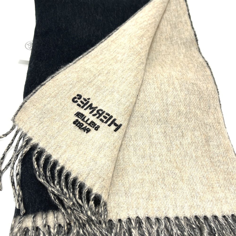 Hermes Scarf Logo Series Cashmere Black — view 3