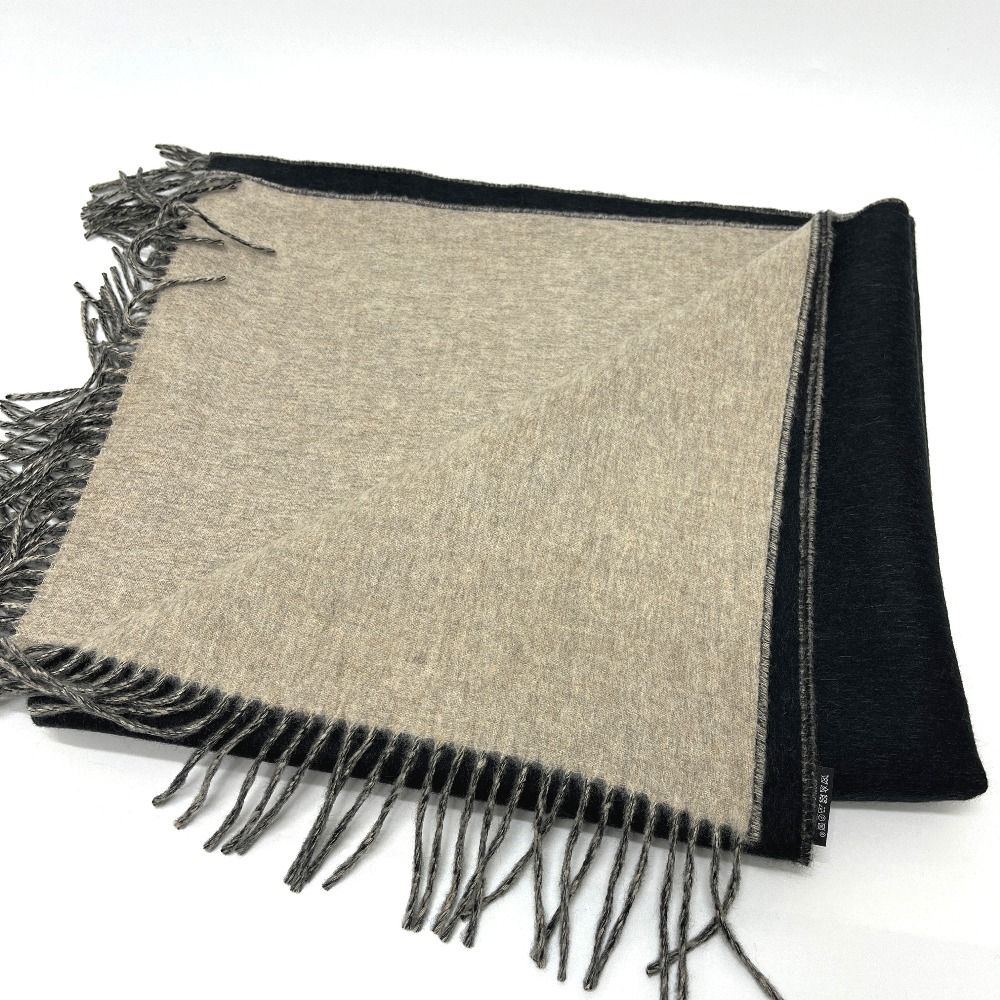 Hermes Scarf Logo Series Cashmere Black — view 4