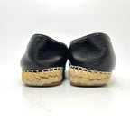 Chanel Slip on CC Logo Espadrilles Leather Black Slipper — view 4