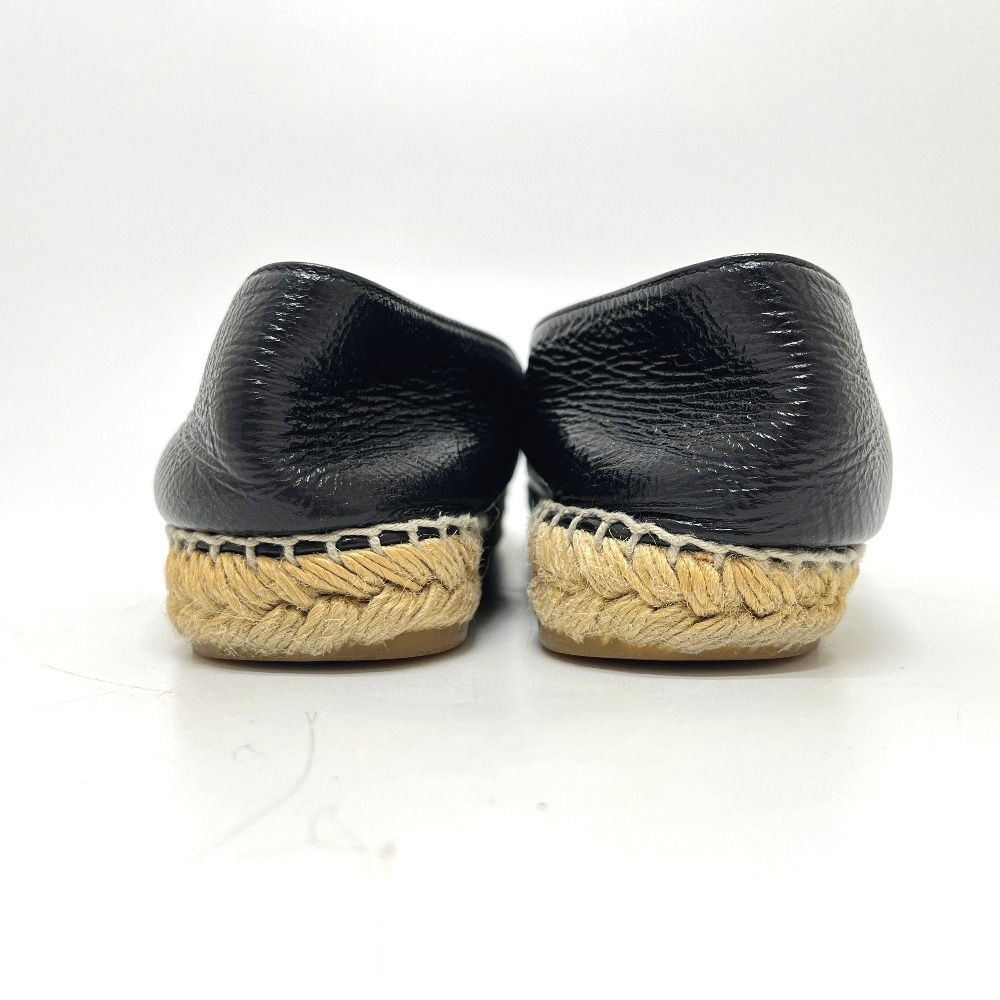 Chanel Slip on CC Logo Espadrilles Leather Black Slipper — view 4