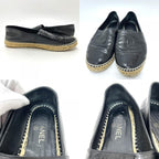 Chanel Slip on CC Logo Espadrilles Leather Black Slipper — view 7