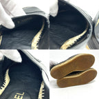 Chanel Slip on CC Logo Espadrilles Leather Black Slipper — view 8