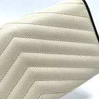 Saint Laurent Paris Wallet Cassandra Chez Blanc Bicolor Leather White — view 4