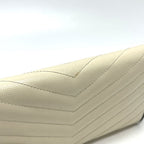 Saint Laurent Paris Wallet Cassandra Chez Blanc Bicolor Leather White — view 3