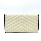 Saint Laurent Paris Wallet Cassandra Chez Blanc Bicolor Leather White — view 2