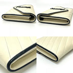 Saint Laurent Paris Wallet Cassandra Chez Blanc Bicolor Leather White — view 6