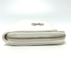 Chanel Coin Case CC Logo Fragment Caviar Leather White — view 4