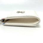 Chanel Coin Case CC Logo Fragment Caviar Leather White — view 3