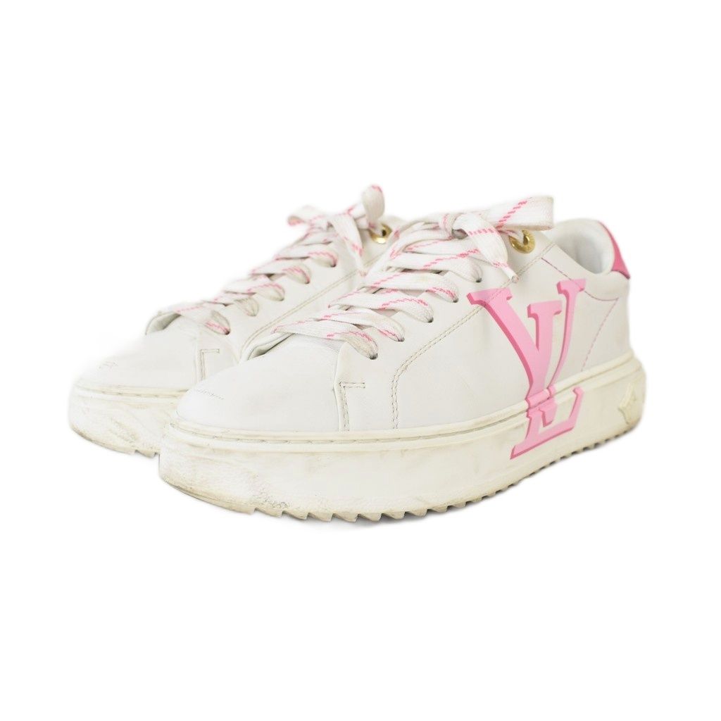 Louis Vuitton Time Out Sneaker Rose Out Line Sneakers 37.5 White — view 2