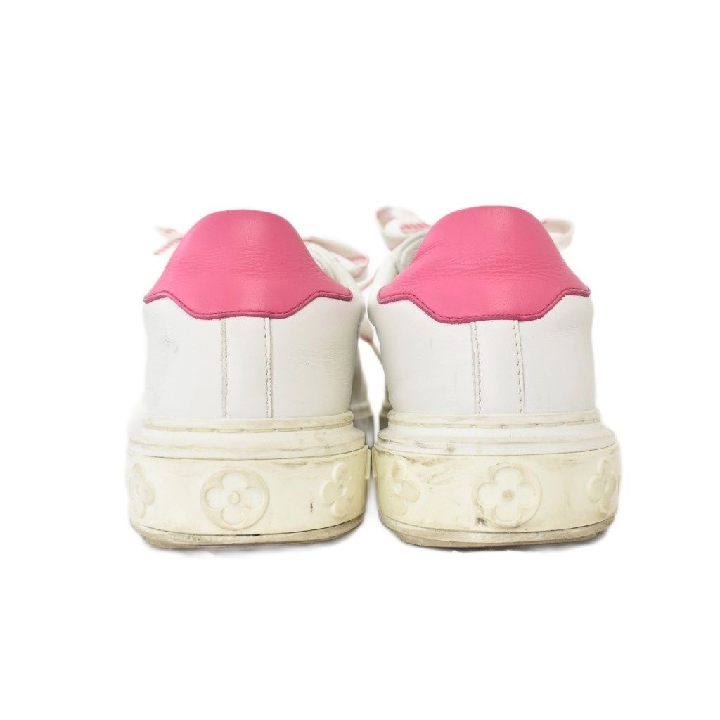 Louis Vuitton Time Out Sneaker Rose Out Line Sneakers 37.5 White — view 3