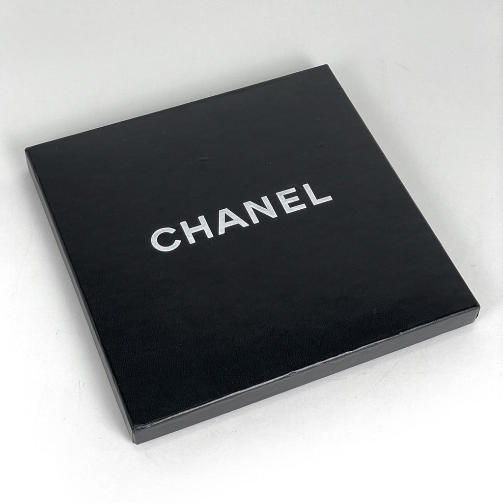 Chanel CC Logo Scarf Camellia Silk Black Multicolor — view 5