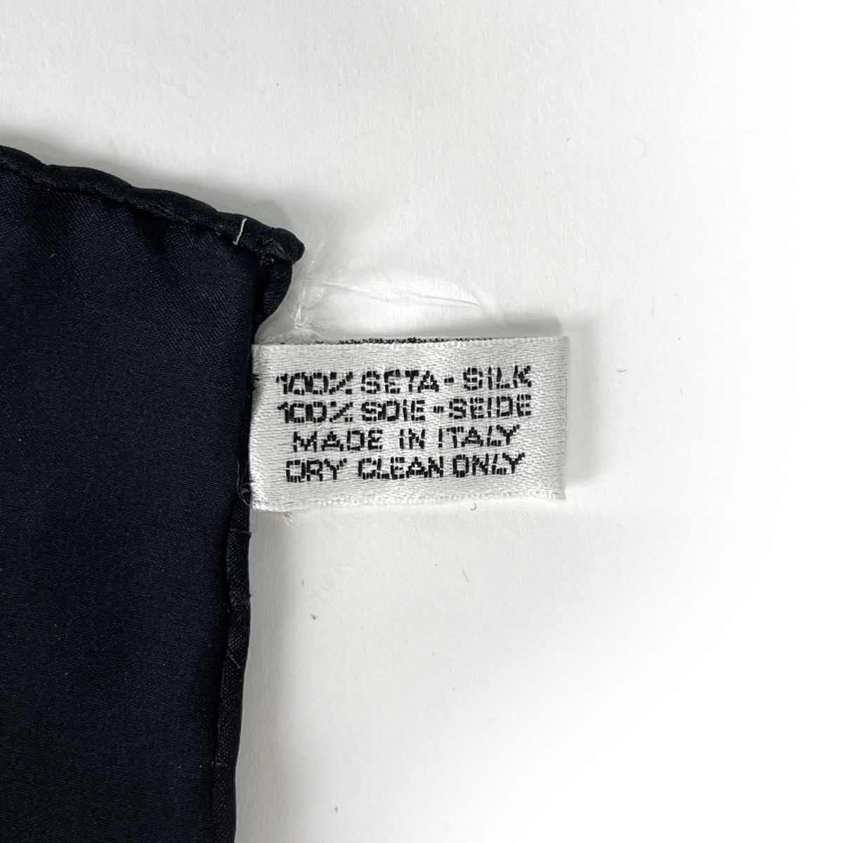 Chanel CC Logo Scarf Camellia Silk Black Multicolor — view 2