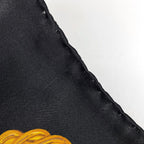 Chanel CC Logo Scarf Camellia Silk Black Multicolor — view 4