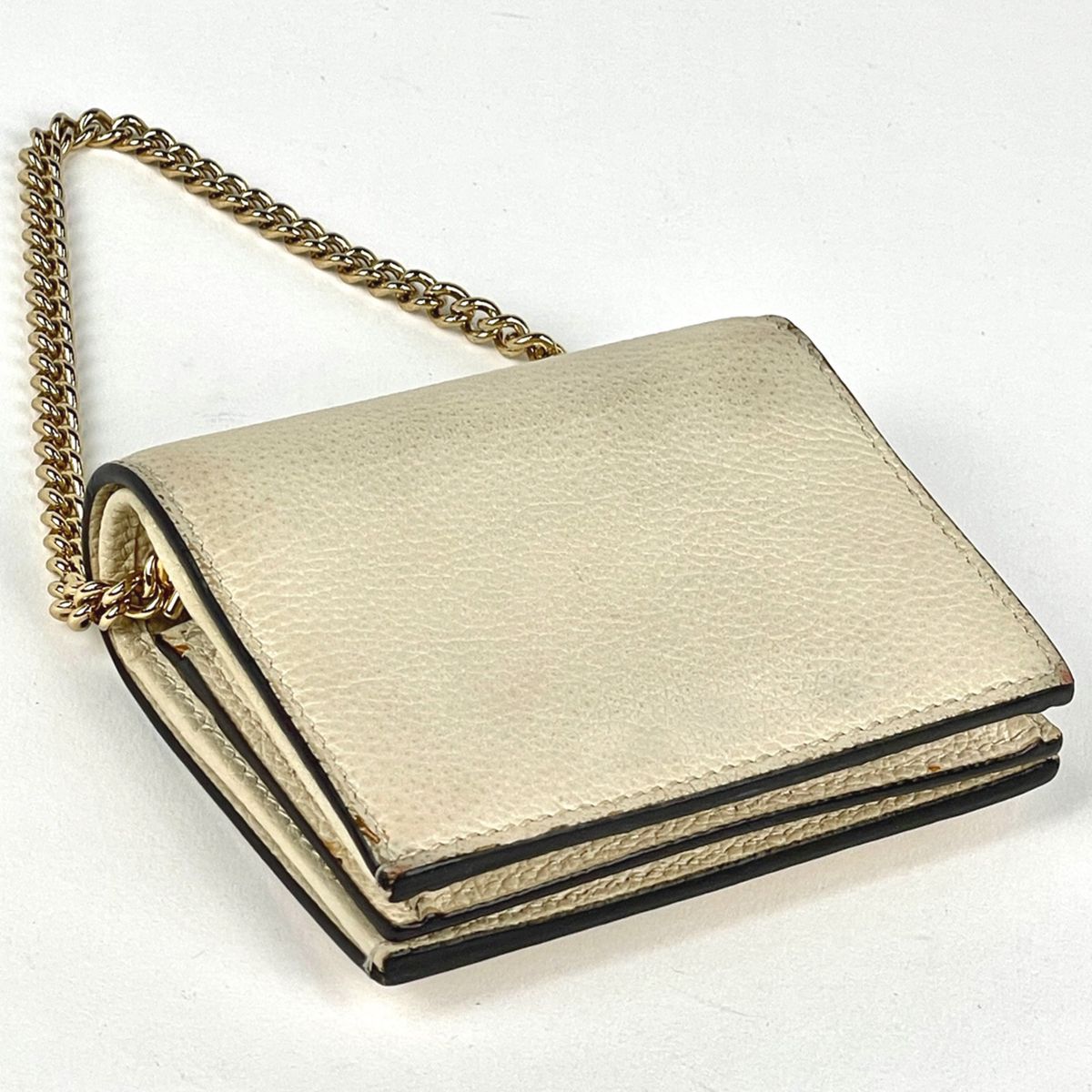 Gucci Zumi Chain Wallet Horsebit Leather Ivory Shoulder — view 2