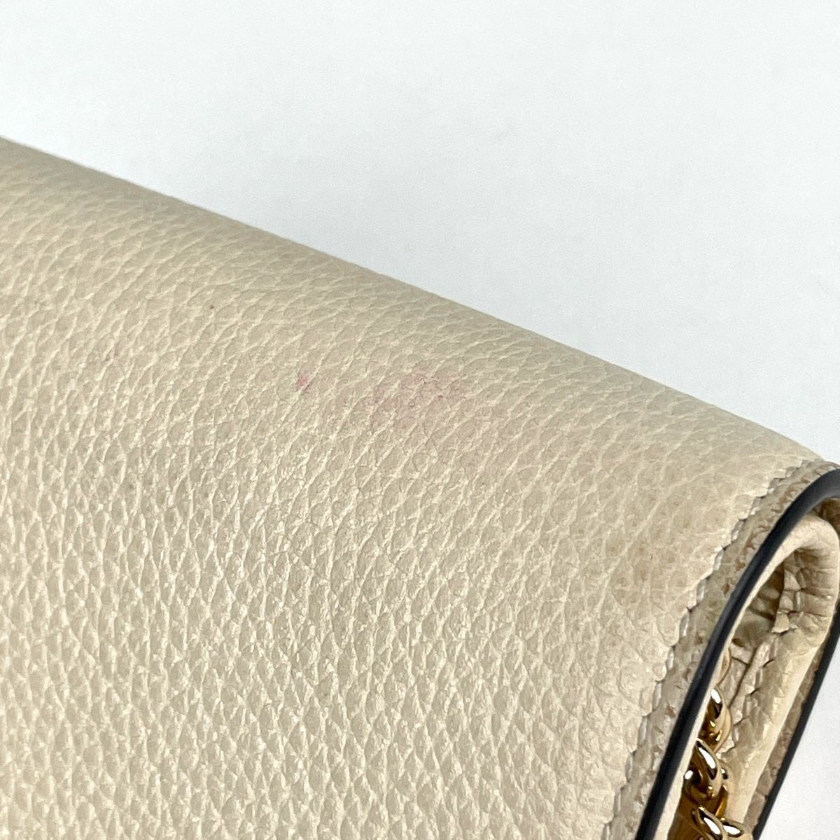 Gucci Zumi Chain Wallet Horsebit Leather Ivory Shoulder — view 4