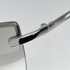 Dior Logo Sunglasses Eyewear Metal Silver — view 4