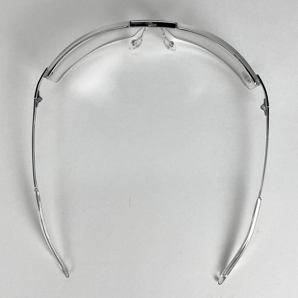 Dior Logo Sunglasses Eyewear Metal Silver — view 3