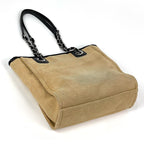 Chanel Deauville Chain Tote CC Logo PM Canvas Beige — view 2