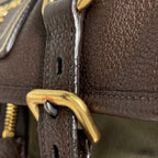 Prada Logo Shoulder Bag Khaki Nylon Green Beige — view 4