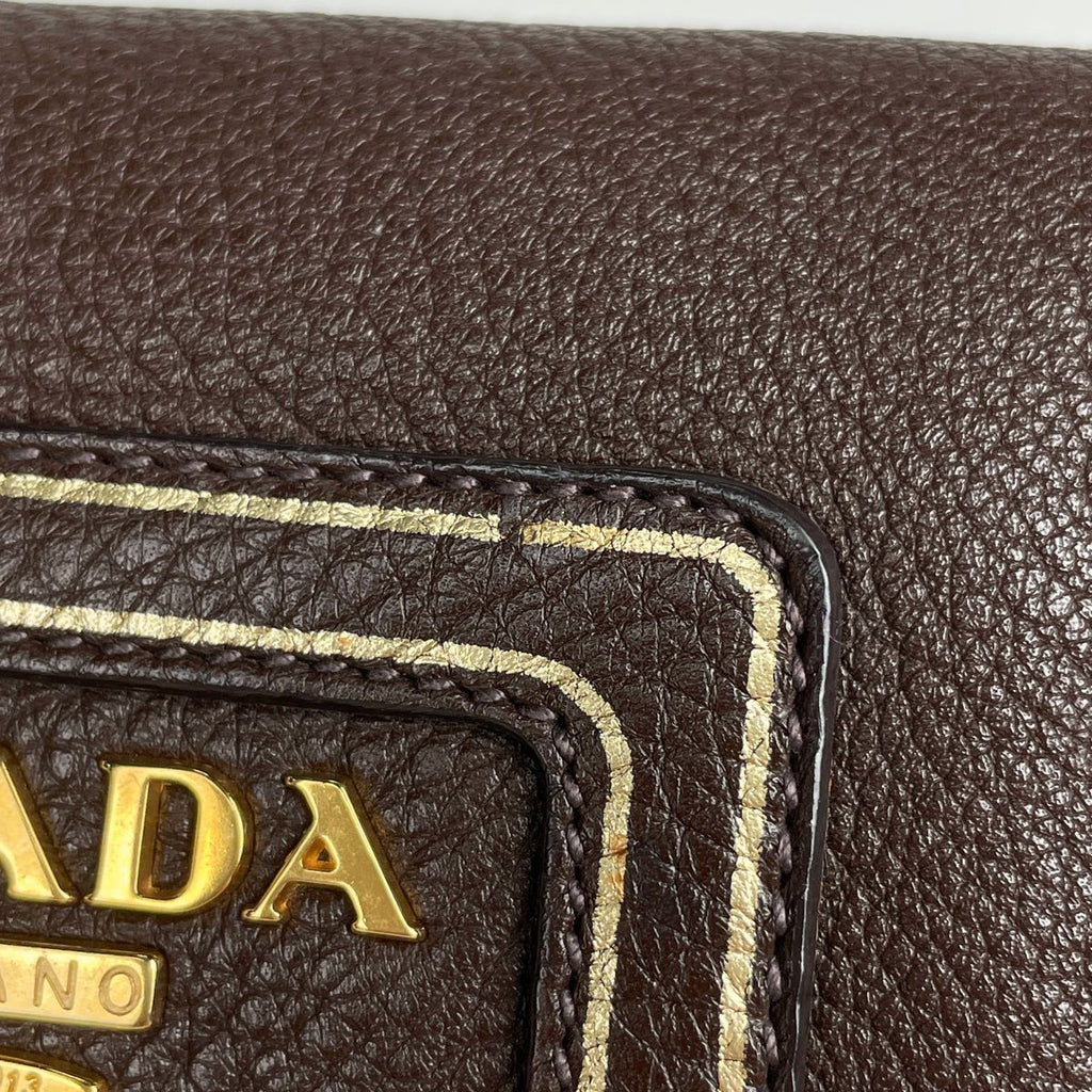 Prada Logo Shoulder Bag Khaki Nylon Green Beige — view 5