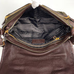 Prada Logo Shoulder Bag Khaki Nylon Green Beige — view 8