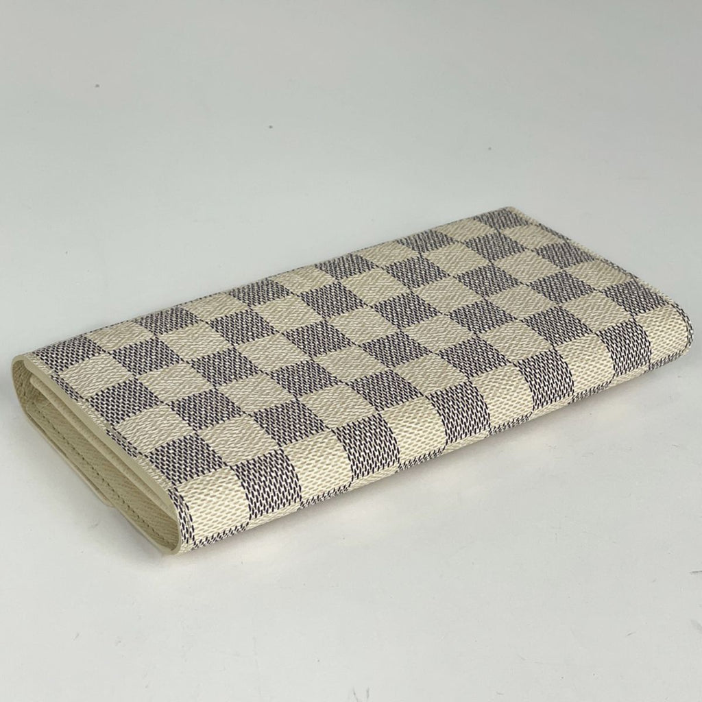 Louis Vuitton Portefeuille Sarah Wallet Damier Azur White — view 2