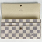 Louis Vuitton Portefeuille Sarah Wallet Damier Azur White — view 6