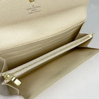 Louis Vuitton Portefeuille Sarah Wallet Damier Azur White — view 4