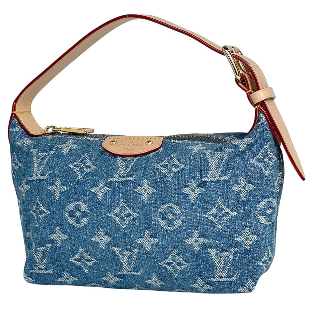 Louis Vuitton Pochette Hills Handbag Monogram Denim Blue