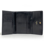 Chanel CC Logo Trifold Wallet Caviar Leather Black — view 8