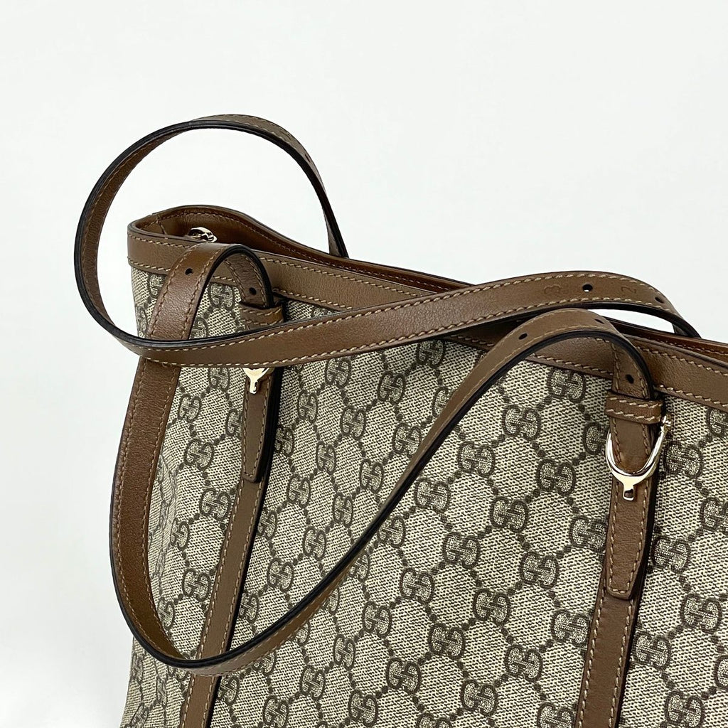 Gucci GG Pattern Tote Beige Brown — view 4