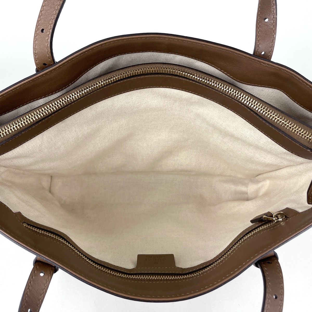 Gucci GG Pattern Tote Beige Brown — view 8