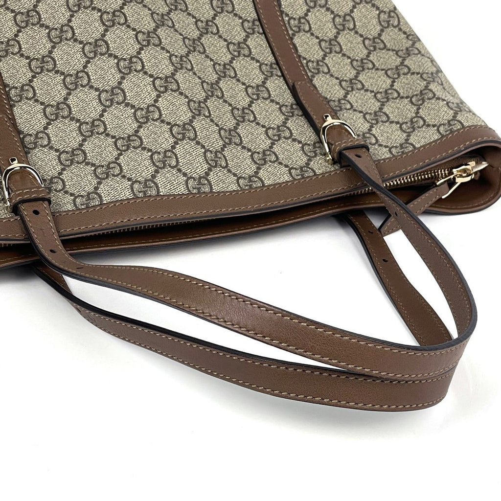 Gucci GG Pattern Tote Beige Brown — view 5