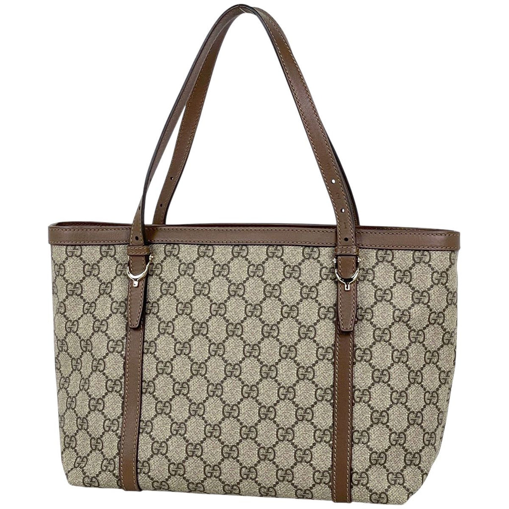 Gucci GG Pattern Tote Beige Brown