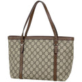 Gucci GG Pattern Tote Beige Brown
