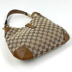 Gucci New Jackie Line Shoulder Bag GG Pattern Canvas Beige Brown — view 2