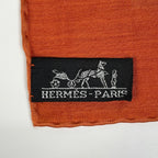 Hermes Grand Ash Shawl Logo Silk Wool Scarf — view 4