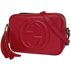 Gucci Soho Shoulder Bag Tassel Interlocking Leather