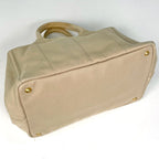 Prada Canapa Tote Handbag Canvas Beige — view 2