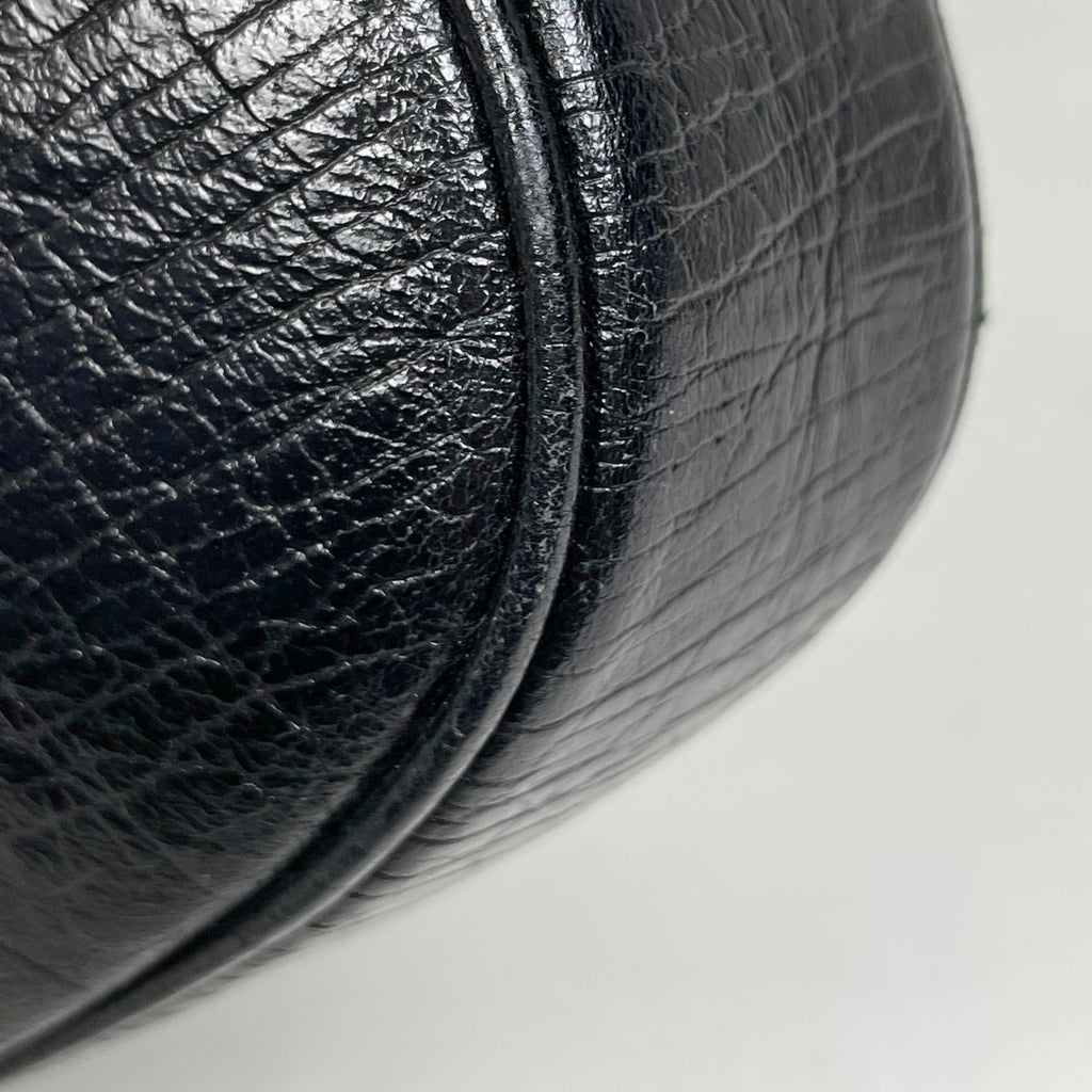 Gucci Jackie Line Shoulder Bag GG Pattern Canvas Black — view 3
