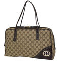 Gucci GG Pattern Handbag Canvas Brown