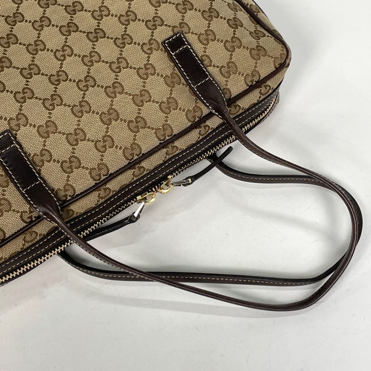 Gucci GG Pattern Handbag Canvas Brown — view 5
