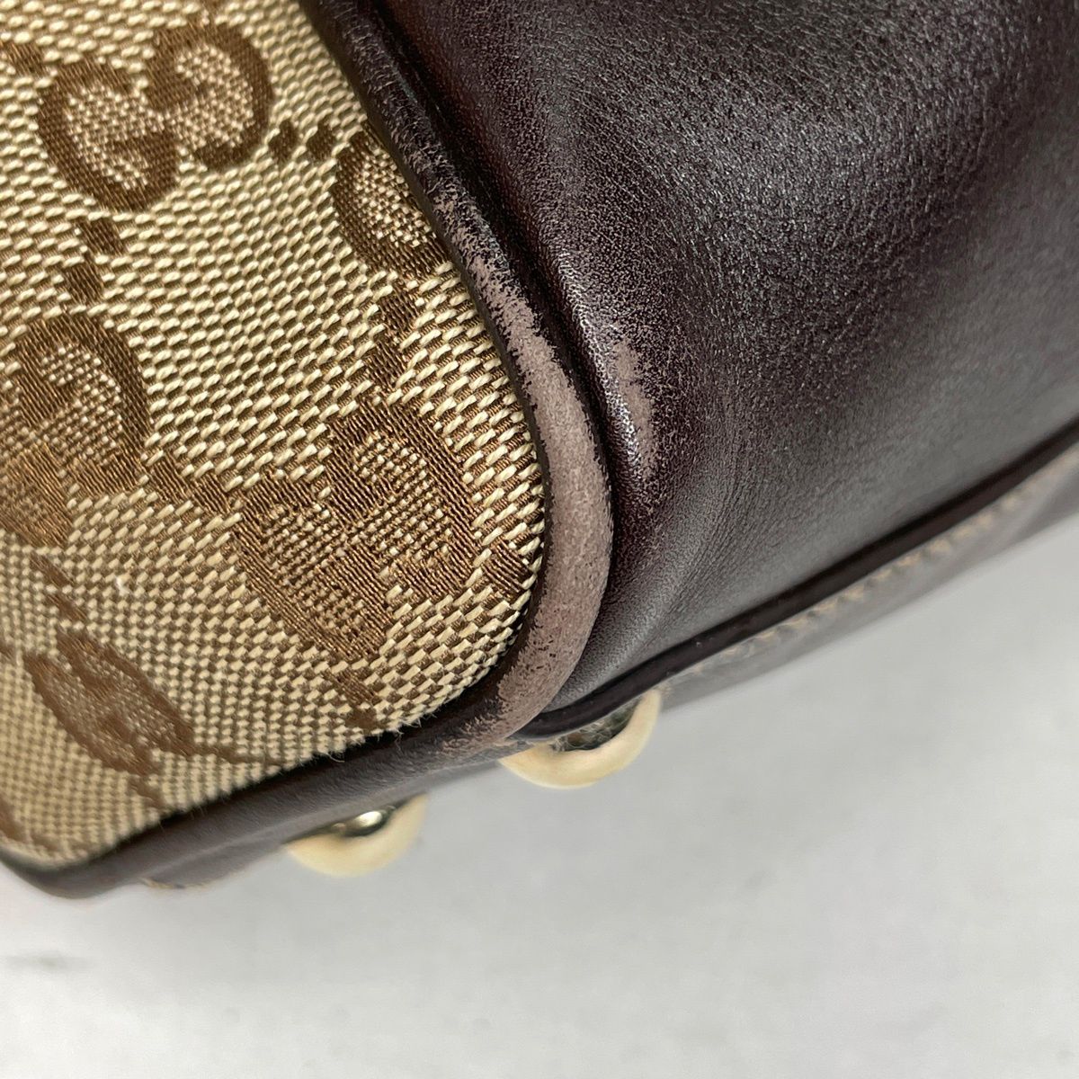 Gucci GG Pattern Handbag Canvas Brown — view 3