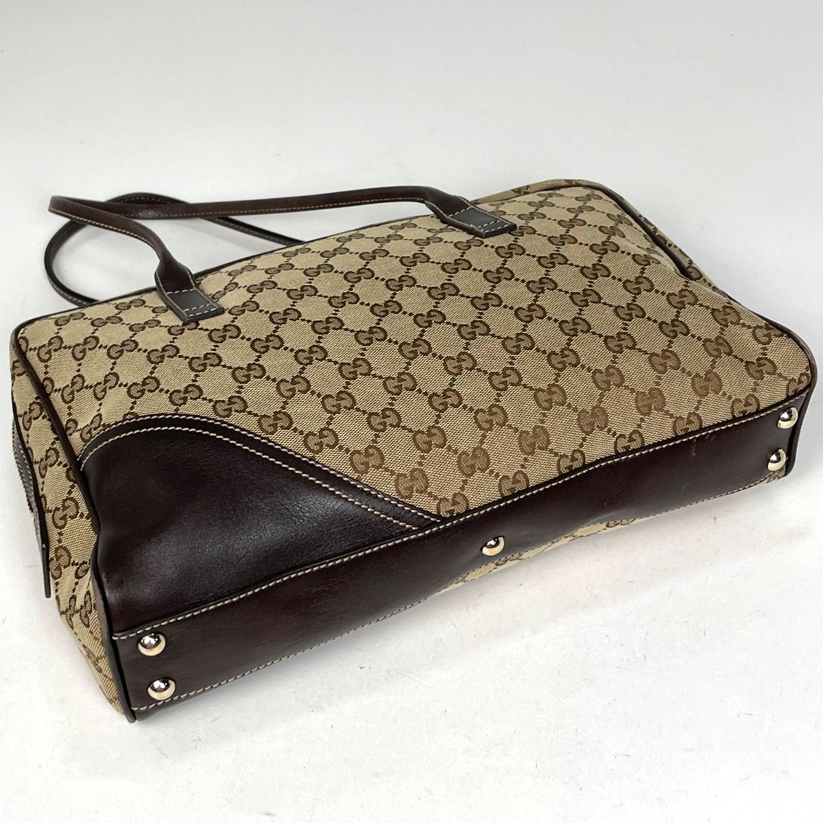 Gucci GG Pattern Handbag Canvas Brown — view 2