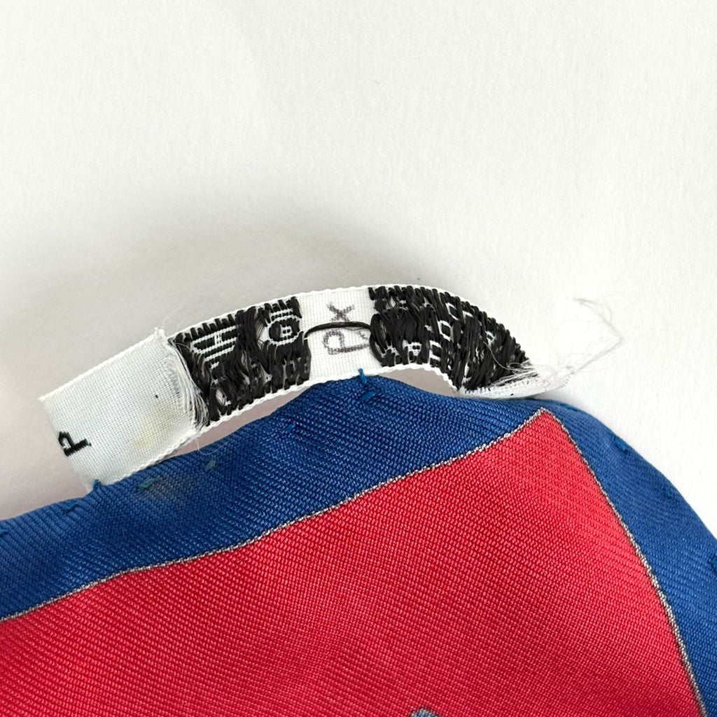 Hermes Carre 90 Soies Volantes Silk Scarf Red Navy Multicolor — view 3