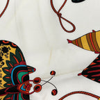 Hermes Carre 90 Soies Volantes Silk Scarf Red Navy Multicolor — view 5