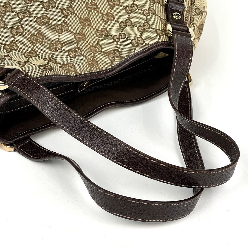 Gucci GG Pattern Tote Abbey Canvas Beige Brown — view 6