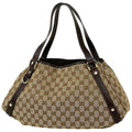Gucci GG Pattern Tote Abbey Canvas Beige Brown